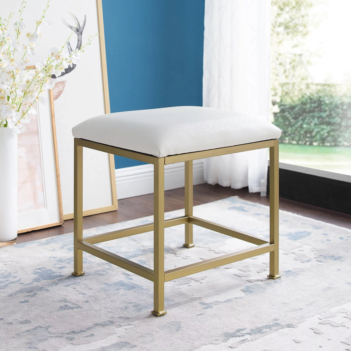 Vanity Aimee Gold Soft Stool