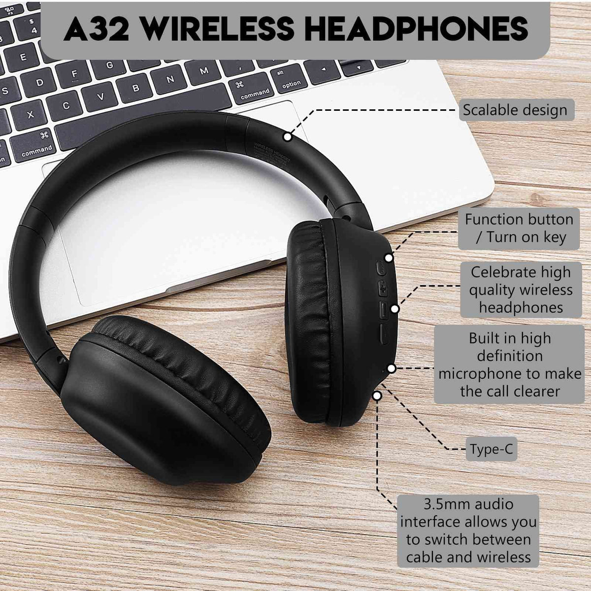 Earphones High ZTE Audio, Wireless Bass, Bluetooth UX35 30 5G for Pro Axon Headphones The Mic Stereo Ear Call Over Superior with Resolution Phone with UrbanX Deep Support Comfort