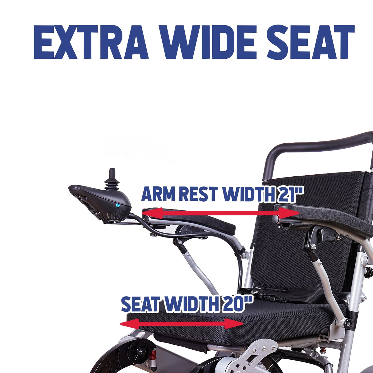 Lightweight - Alton Foldable Power - miles - SILVER Wheelchairs Exclusive 500W 20 and Mobility Electric 360lbs -