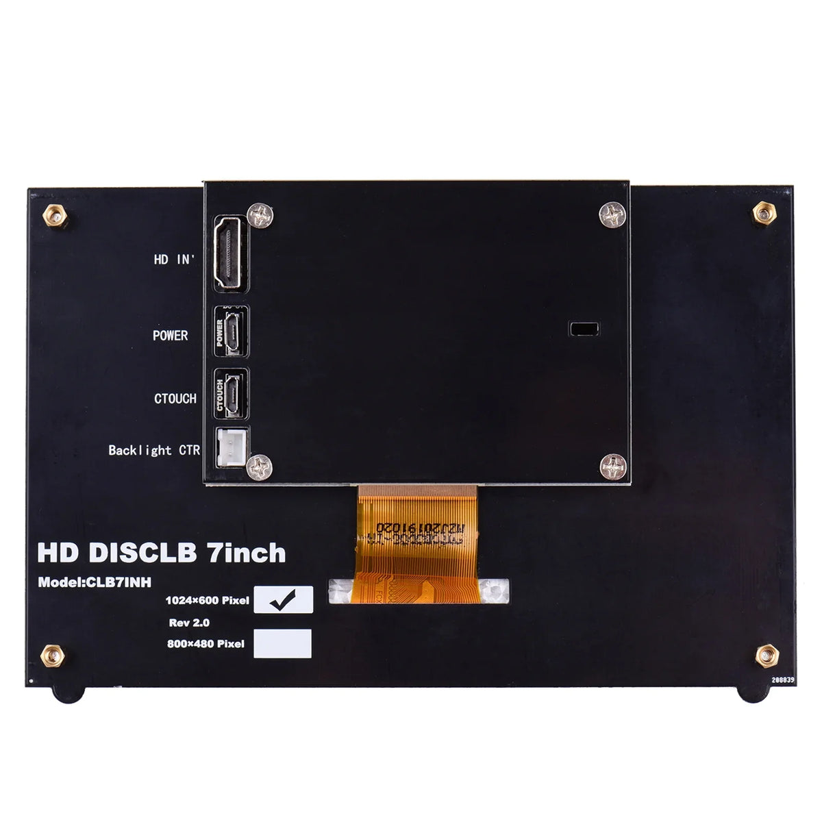 7 Tool Display, Raspberry IPS for Touchscreen, USB Inch Pinnaco Portable with Pi Capacitive Interface