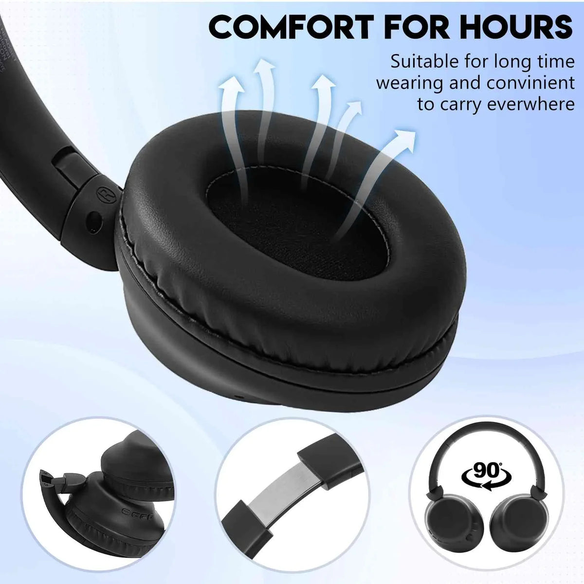 High 5G Comfort Over Voice Headphones UrbanX with Bluetooth Deep Resolution Pro ZTE Axon Superior UX35 Earphones with Support Call for Ear Mic Wireless The Stereo Audio, 30 Bass,