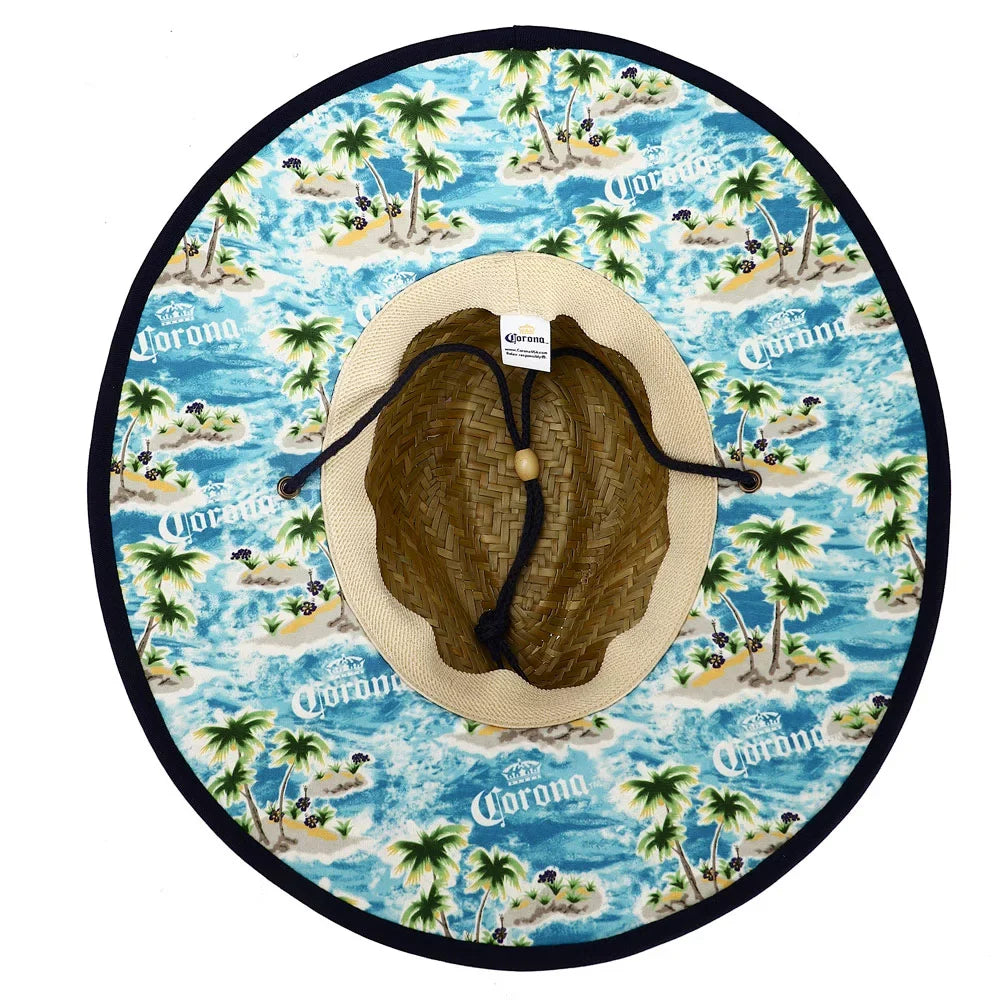 Corona Under and brim Hat Woven Patch Sun Printed with