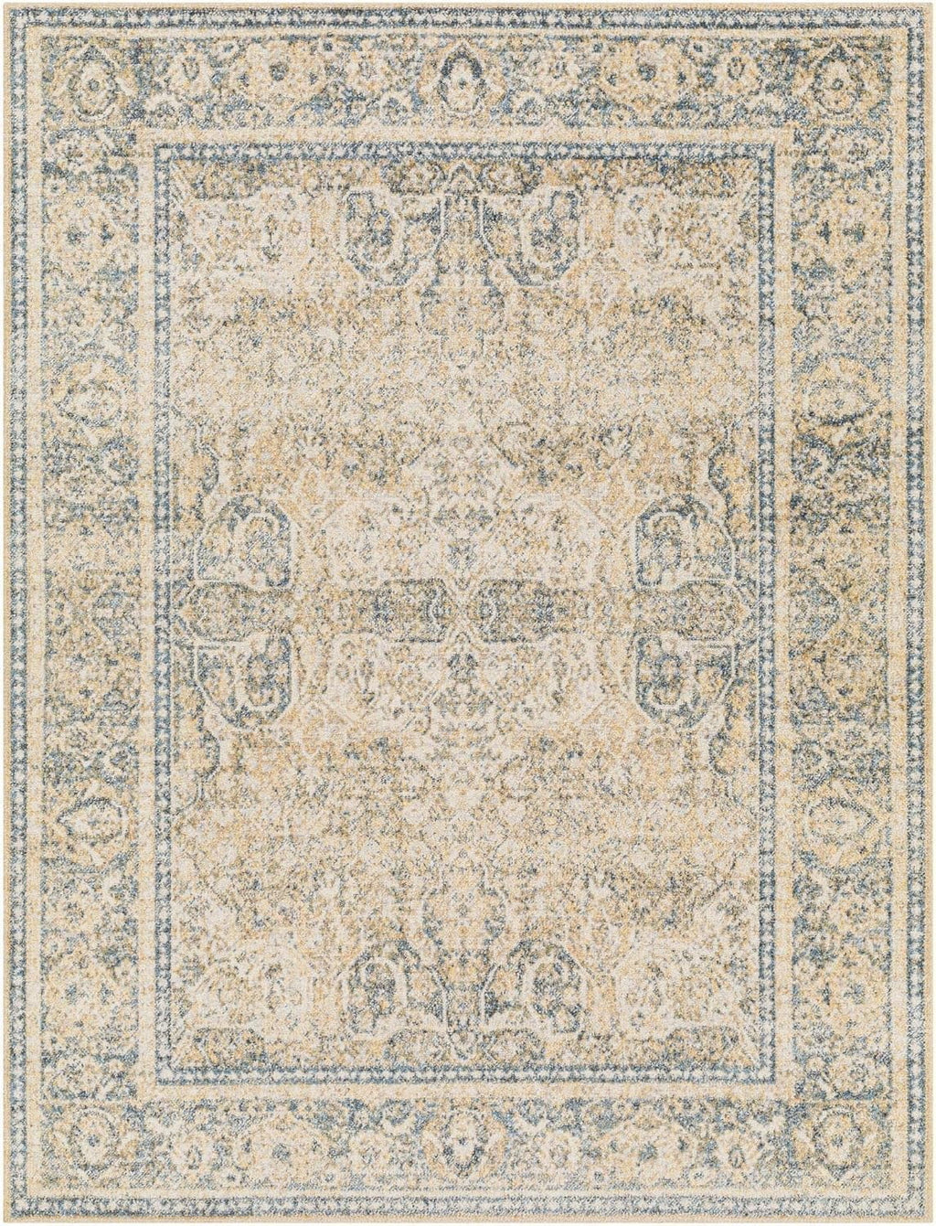 2X3 X Or 3', Washable) East Traditional (2' Light Rug, Machine For Carpet Beige Washable Area Rugs, Kitchen Living Room, Bedroom Blue