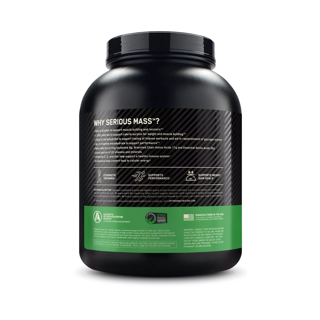 lb 6 Optimum High Weight Serious kg) Nutrition Mass, (2.72 Gain Protein Strawberry, Powder,