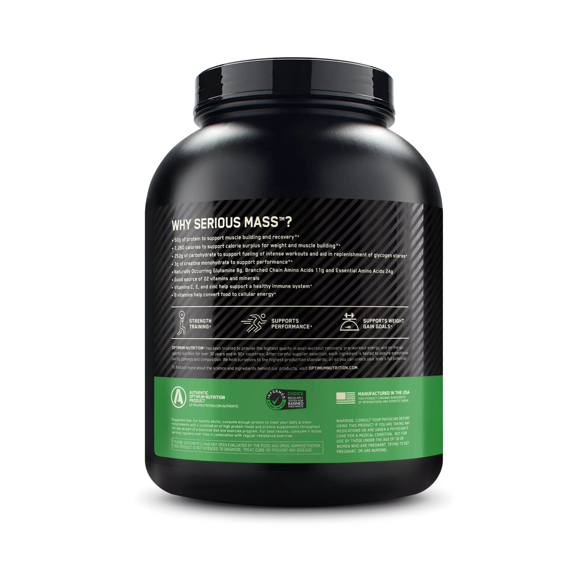 lb 6 Optimum High Weight Serious kg) Nutrition Mass, (2.72 Gain Protein Strawberry, Powder,