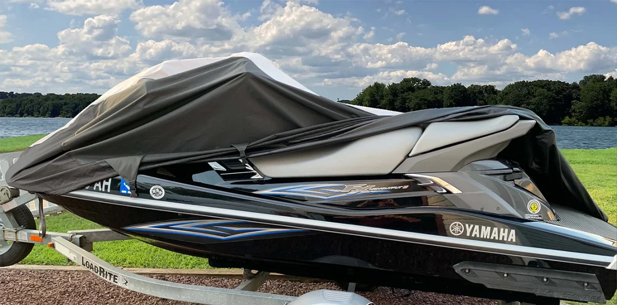 Sea-Doo PWC 2004-2008 Sea SUPER JET 600D Cover Watercraft Compatible Ski for Black/Grey GTX RXT HEAVY-DUTY Doo Jet 2000, Cover SKI